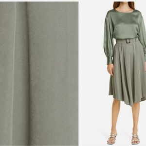 Club Monaco Pleated Green Women's Skirt